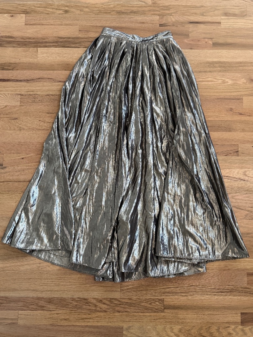 Free People Gold Long Skirt